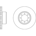Apec Blue Brake Disc - Rear (SDK6516) Fits Iveco Daily