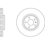 Apec Blue Vented Brake Disc (SDK6517) Fits: Audi Front Axle