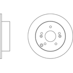 Apec Blue Solid Brake Disc (SDK6521) Fits: Kia Rear Axle