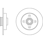 Apec Blue Solid Brake Disc (SDK6524) Rear Axle
