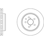 Apec Blue Vented Brake Disc (SDK6525) Fits: Lexus Rear Axle