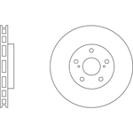 Apec Blue Vented Brake Disc (SDK6526) Fits: Lexus Front Axle