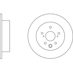 Apec Blue Solid Brake Disc (SDK6527) Fits: Lexus Rear Axle