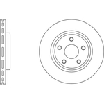 Apec Blue Vented Brake Disc (SDK6528) Fits: Jeep Front Axle