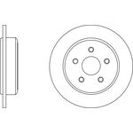 Apec Blue Solid Brake Disc (SDK6529) Fits: Jeep Rear Axle