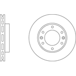 Apec Blue Vented Brake Disc (SDK6531) Fits: Kia Front Axle