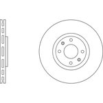 Apec Blue Vented Brake Disc (SDK6534) Fits: Peugeot Front Axle