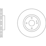Apec Blue Vented Brake Disc (SDK6537) Fits: Mazda Front Axle