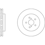 Apec Blue Vented Brake Disc (SDK6539) Fits: Lexus Front Axle