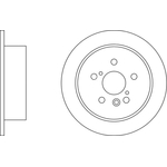 Apec Blue Solid Brake Disc (SDK6540) Fits: Lexus Rear Axle
