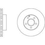 Apec Blue Vented Brake Disc (SDK6542) Fits: Mercedes Front Axle