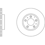 Apec Blue Vented Brake Disc (SDK6543) Fits: Mazda Front Axle