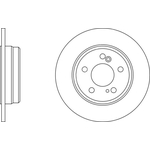 Apec Blue Solid Brake Disc (SDK6544) Fits: Mercedes Rear Axle