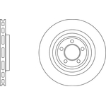 Apec Blue Vented Brake Disc (SDK6547) Fits: Jaguar Front Axle