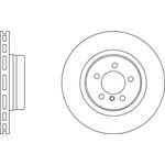 Apec Blue Vented Brake Disc (SDK6548) Fits: Land Rover Front Axle