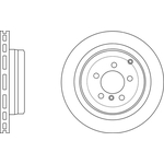 Apec Blue Vented Brake Disc (SDK6549) Fits: Land Rover Rear Axle