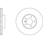 Apec Blue Vented Brake Disc (SDK6550) Fits: BMW Front Axle
