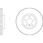 Apec Blue Vented Brake Disc (SDK6551) Fits: BMW Front Axle