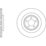 Apec Blue Vented Brake Disc (SDK6553) Fits: Jaguar Rear Axle