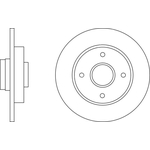 Apec Blue Solid Brake Disc (SDK6555) Fits: Peugeot Rear Axle