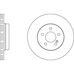 Apec Blue Vented Brake Disc (SDK6557) Fits: Mercedes Rear Axle