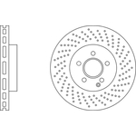 Apec Blue Vented Brake Disc - Drilled (SDK6559) Fits: Mercedes Front Axle