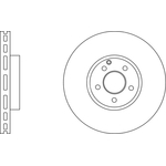 Apec Blue Vented Brake Disc (SDK6560) Fits: Mercedes Front Axle