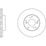 Apec Blue Vented Brake Disc (SDK6561) Fits: Honda Front Axle