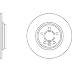 Apec Blue Solid Brake Disc (SDK6564) Fits: Volvo Rear Axle
