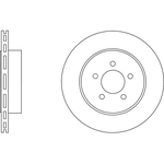 Apec Blue Vented Brake Disc (SDK6570) Fits: Chrysler Rear Axle