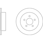 Apec Blue Solid Brake Disc (SDK6571) Fits: Jeep Rear Axle