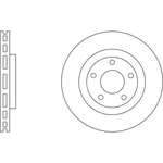 Apec Blue Vented Brake Disc (SDK6572) Front Axle