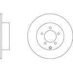 Apec Blue Solid Brake Disc (SDK6573) Rear Axle