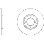 Apec Blue Solid Brake Disc (SDK6574) Fits: Ford Front Axle