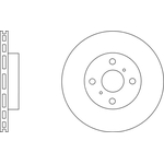 Apec Blue Vented Brake Disc (SDK6579) Fits: Toyota Front Axle
