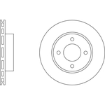 Apec Blue Vented Brake Disc (SDK6580) Fits: Ford Front Axle