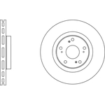 Apec Blue Vented Brake Disc (SDK6581) Fits: Honda Front Axle