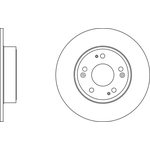 Apec Blue Solid Brake Disc (SDK6582) Fits: Honda Rear Axle