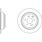 Apec Blue Solid Brake Disc (SDK6583) Fits: Honda Rear Axle