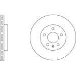 Apec Blue Vented Brake Disc (SDK6586) Front Axle