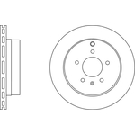 Apec Blue Vented Brake Disc (SDK6587) Rear Axle