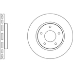 Apec Blue Vented Brake Disc (SDK6589) Fits: Mitsubishi Front Axle