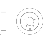 Apec Blue Solid Brake Disc (SDK6590) Fits: Mitsubishi Rear Axle