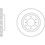 Apec Blue Vented Brake Disc (SDK6591) Fits: Mitsubishi Front Axle