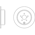 Apec Blue Solid Brake Disc (SDK6594) Fits: Subaru Rear Axle