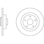 Apec Blue Solid Brake Disc (SDK6597) Fits: Renault Rear Axle