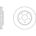 Apec Blue Vented Brake Disc (SDK6598) Fits: Chrysler Front Axle
