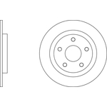 Apec Blue Solid Brake Disc (SDK6599) Rear Axle