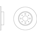 Apec Blue Solid Brake Disc (SDK6603) Fits: Alfa Romeo Rear Axle
