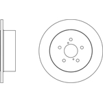 Apec Blue Solid Brake Disc (SDK6605) Fits: Subaru Rear Axle